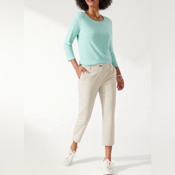 NWOT Tommy Bahama Women’s Boracay Cropped Stone Pants Size 12 - Picture 3 of 3